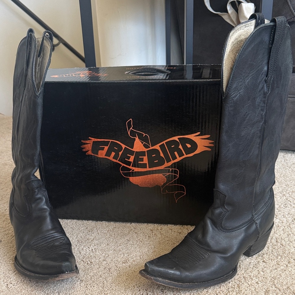 Freebird Woodland Black Western Boots 12